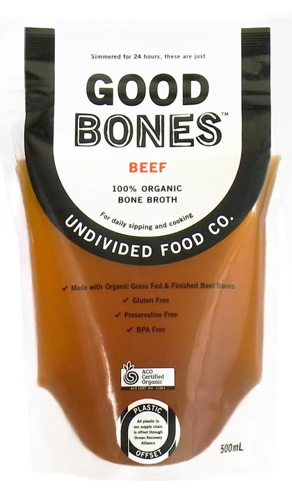 Undivided Food Co Beef Bone Broth 500ml *CHILLED*