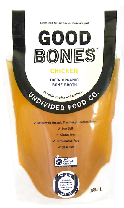 Undivided Food Co Chicken Bone Broth 500ml *CHILLED*