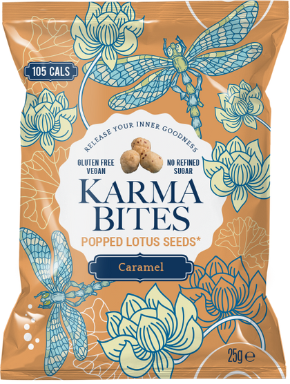Karma Bites Popped Lotus Seeds Caramel 25g
