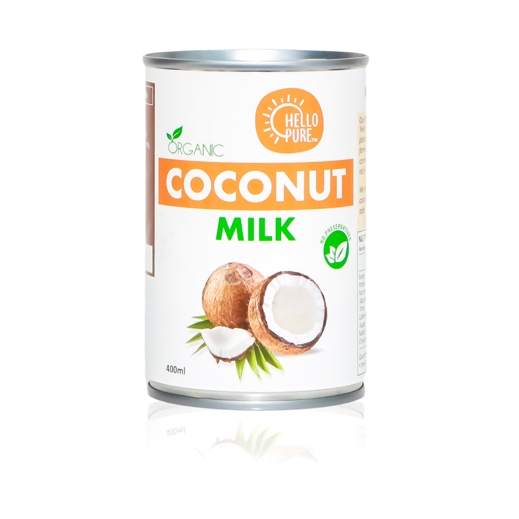 Hello Pure Organic Coconut Milk 400mL