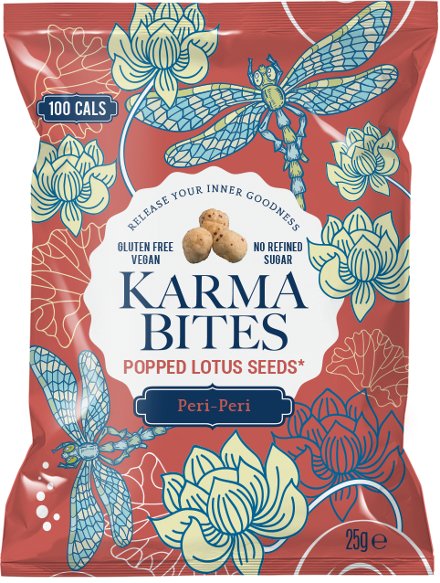 Karma Bites Popped Lotus Seeds Peri-Peri 25g