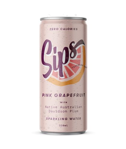 Sips Sparkling Water Pink Grapefruit 330ml