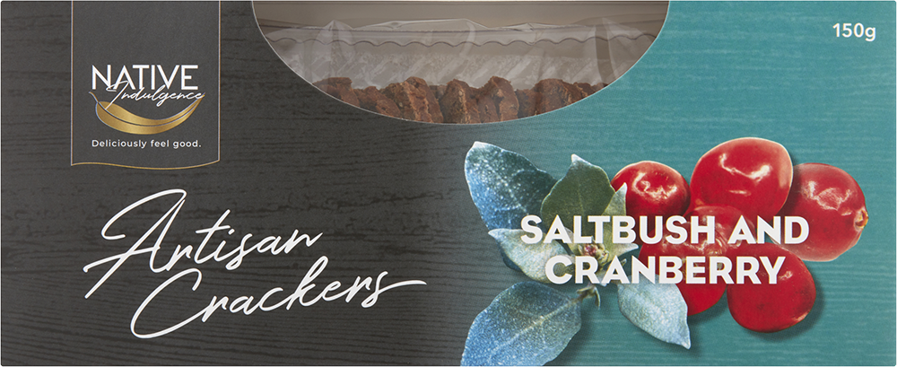 Native Indulgence Saltbush & Cranberry Crackers 150g